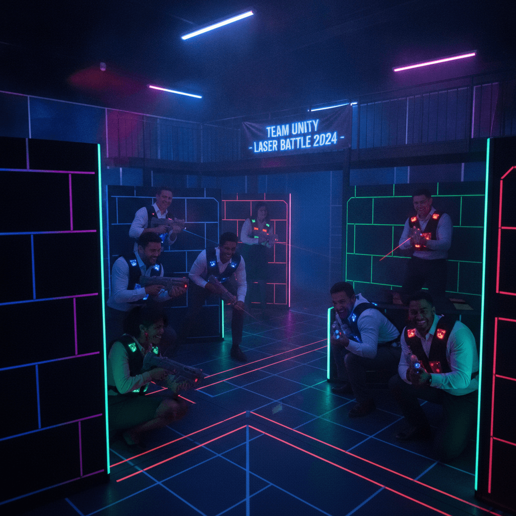 Team building laser tag